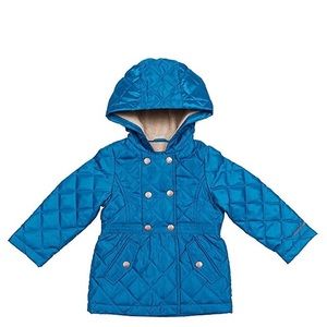 London Fog quilted hooded midweight jacket girls